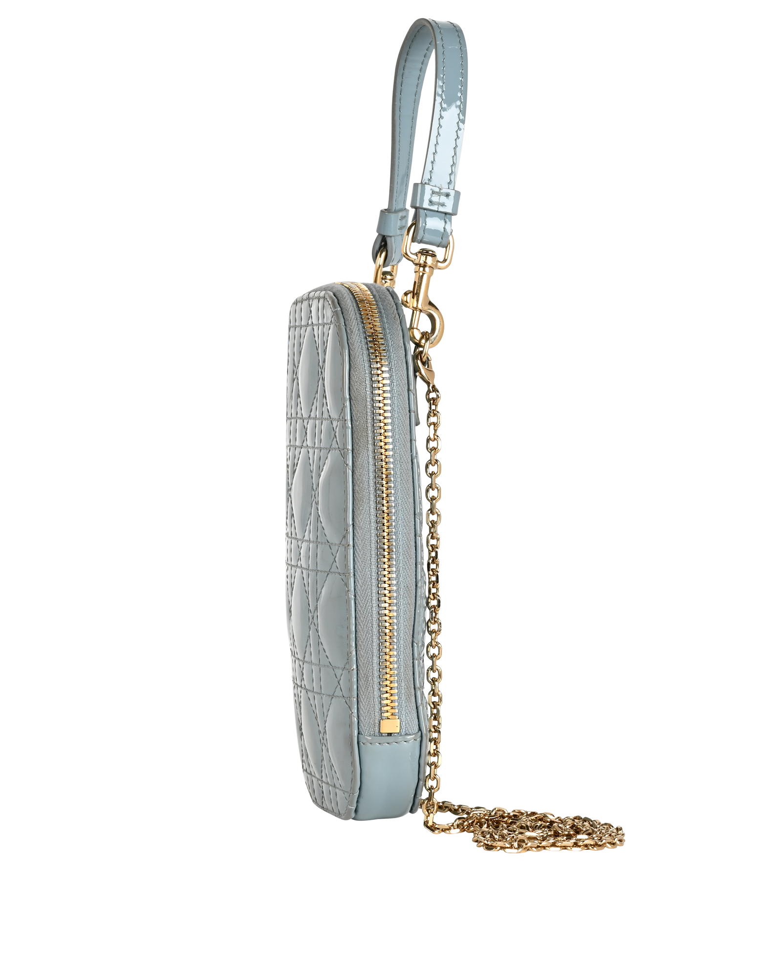 Call'In Dior Phone Holder, &pound;495, Handbags, Blue, Patent Leather, Bottom view